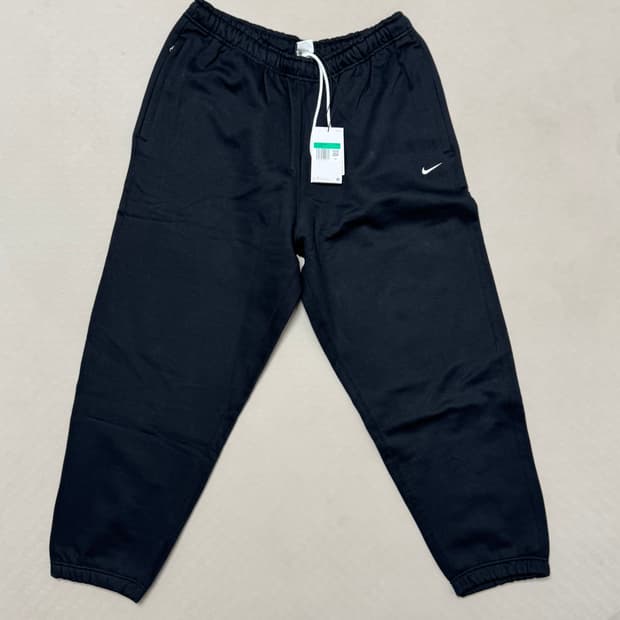 [XL] Nike NRG 솔로 스우시 플리스 조거 팬츠 블랙