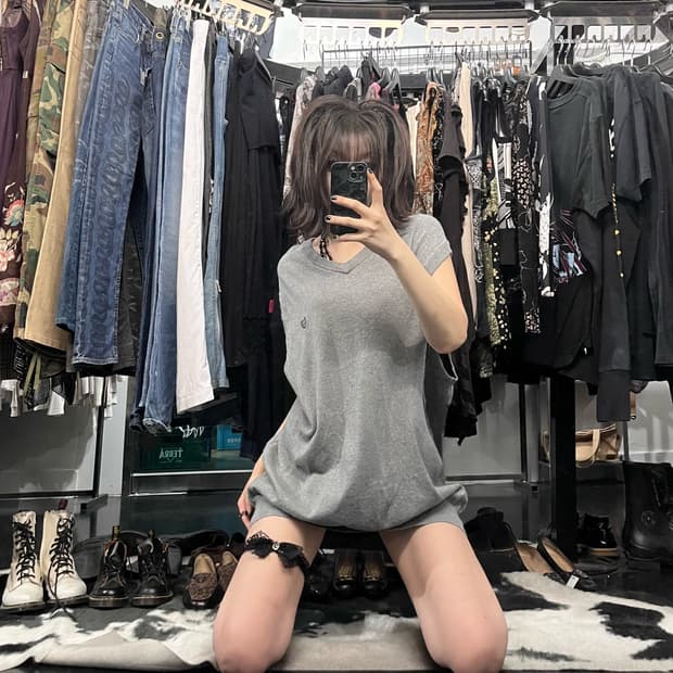 챕스 랄프로렌 그레이 오버핏 베스트