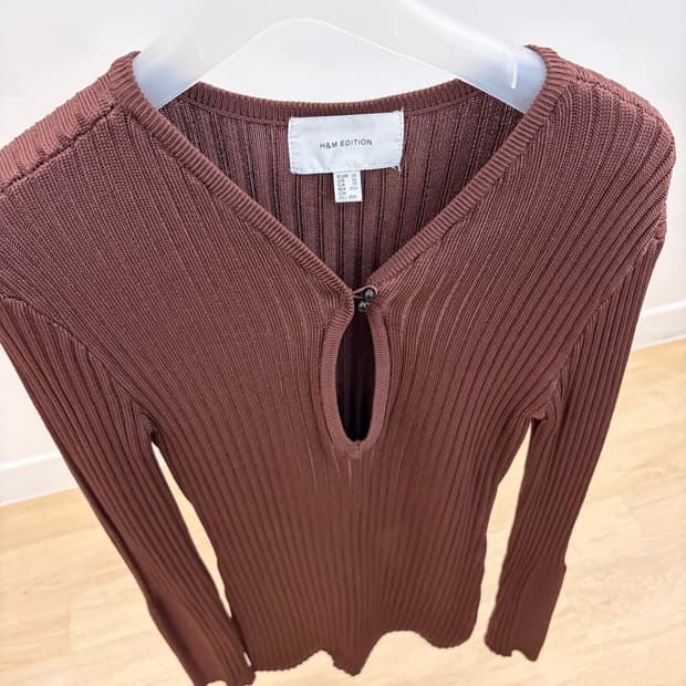 H&M EDITION 리브드 니트 브라운