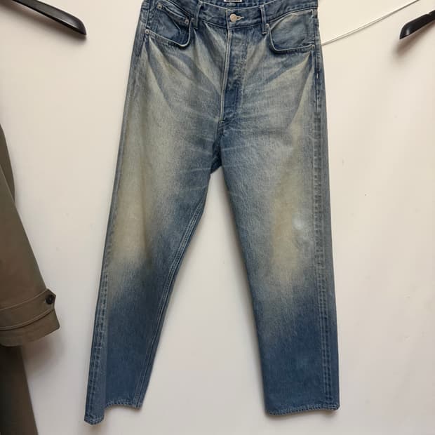 오라리 25aw 셀비지 헤비와이드 데님