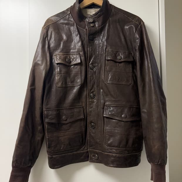 헨리코튼 가죽 자켓