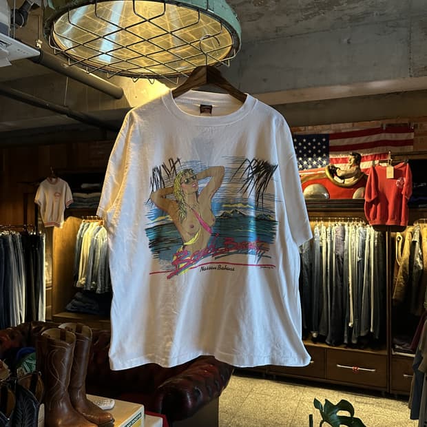 90s USA 빈티지 누드 티셔츠