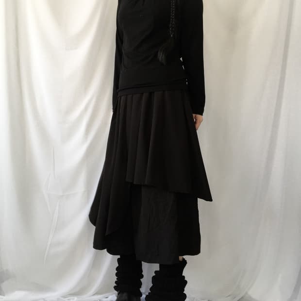 Axes femme lace point high neck sleeve