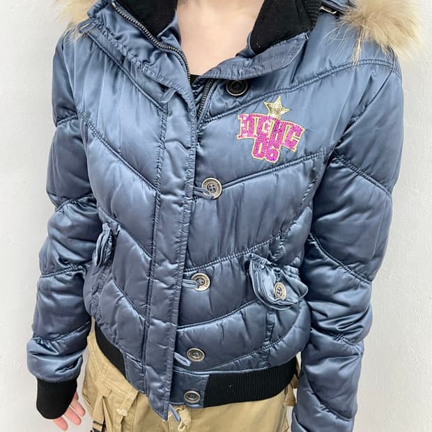 DOHC y2k 새틴 퀼팅 패딩