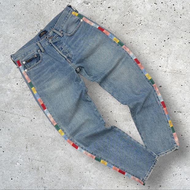 [26] 폴로 랄프로렌 라벨 사이드 로고 데님 팬츠 청바지 B931