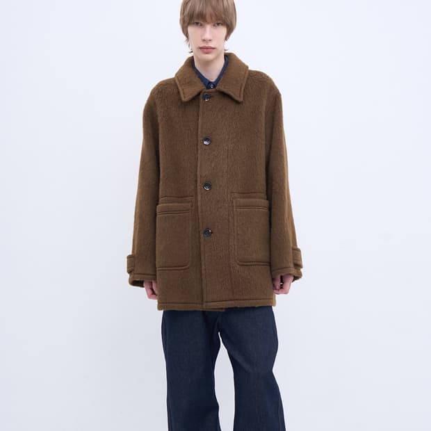 AFTER PRAY 알파카 미드 코트 모카