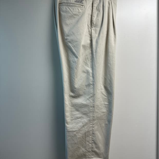 와코마리아 더블 플리츠 치노 팬츠 L