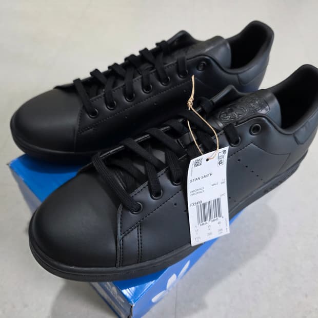 [새상품] 아디다스 스탠스미스 올블랙  295