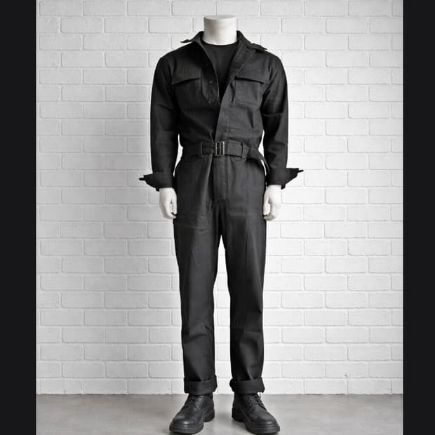 라지/ 블랙 점프수트/ LOWELL / 오버롤 / 2-두흰