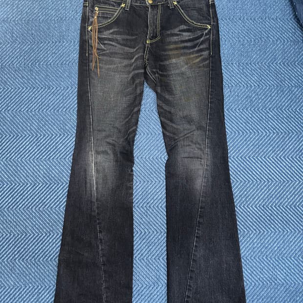 LEE 웨스턴 플레어 데님팬츠 흑청