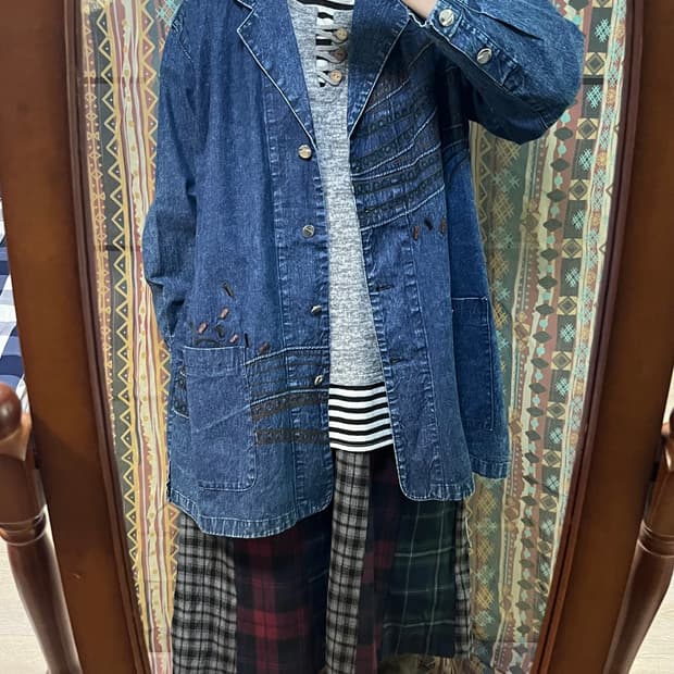 오버사이즈 데님 재킷 코디