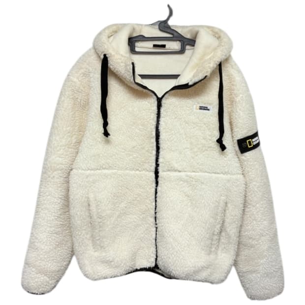 내셔널지오그래픽 아이보리 뽀글이 후리스 플리스자켓