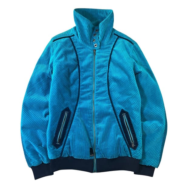 오클리 코듀로이 하이넥 블루종 자켓