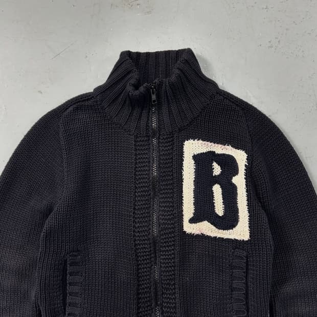 블루블루 재팬 헤비 니트집업 