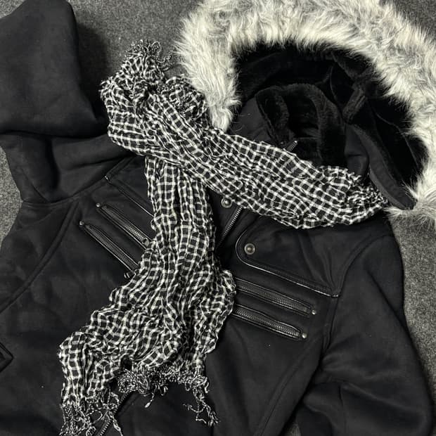 "Hiroko Bis" vintage Punk Y2K scarf