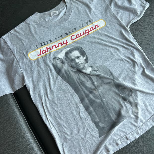 90s USA Johnny Cougar 빈티지 티셔츠 