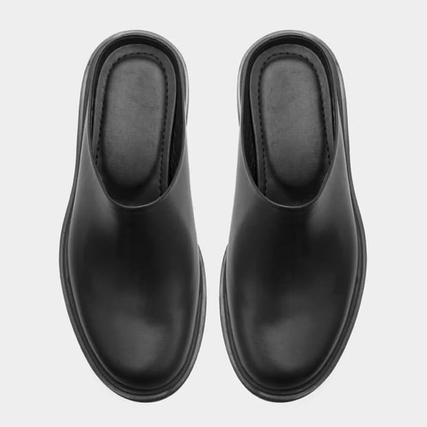 러프넥 무다 블로퍼 뮬 블랙 수제화