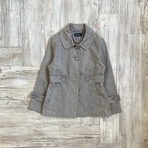 Aller Bien 스웨이드 도트 버튼 자켓