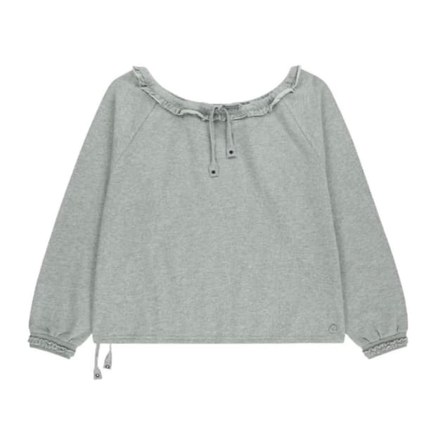 (새상품) 코이세이오 드로우 스트링 롱슬리브 멜란지 그레이