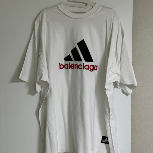 <3> 발렌시아가 아디다스 반찰 티셔츠 화이트