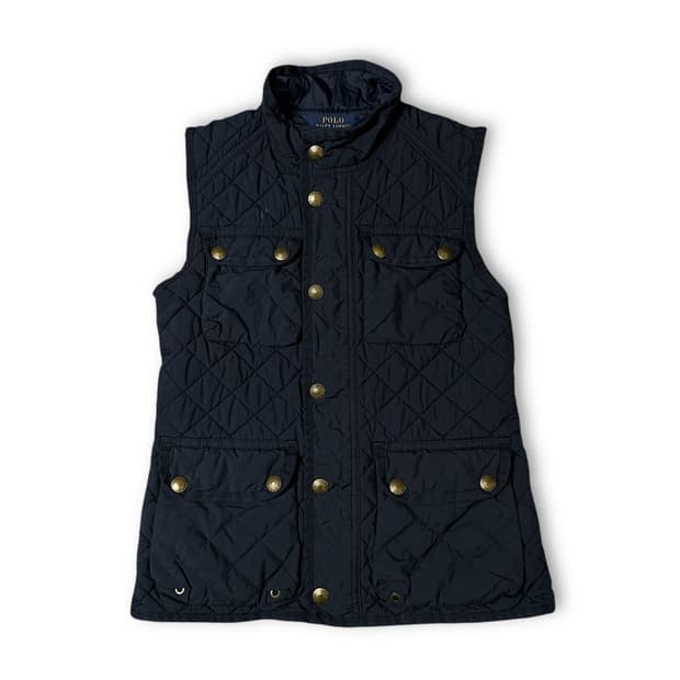 폴로랄프로렌 키즈 네이비 멀티포켓 퀄팅 경량 패딩 조끼 M(8-10)