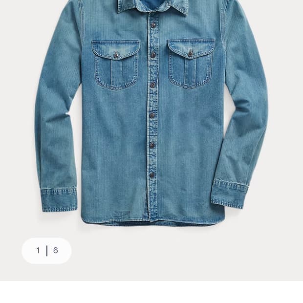 RRL 헤링본 데님 워크셔츠 M