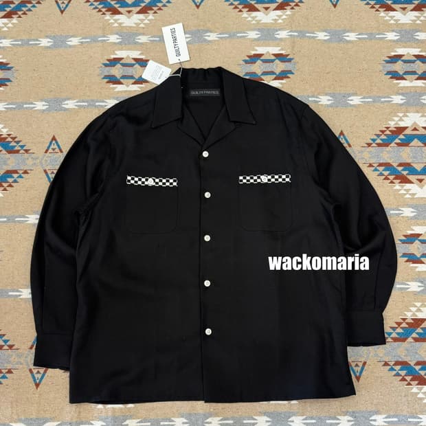 [L] 와코마리아 50‘s 오픈카라 셔츠 블랙 