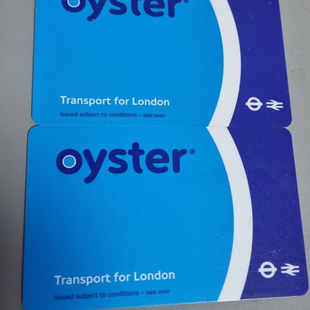 오이스터 카드. 영국 런던