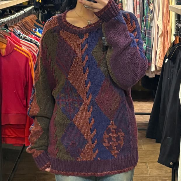 [HI] VTG 아가일 니트 스웨터