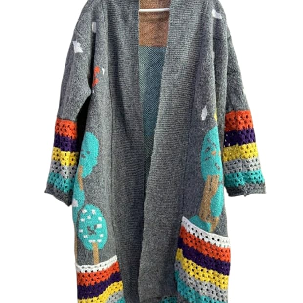 빈티지매력 큐티 러브리한디자인 니트가디건 고가라인짜임니트 럭셔리 롱카디건