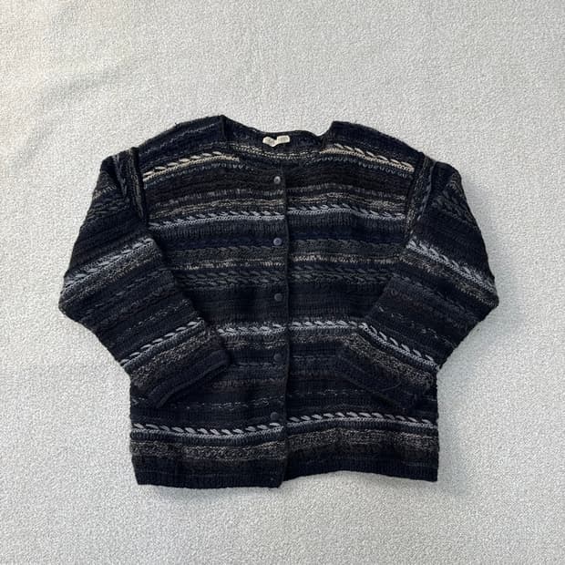 M 빈티지 에스닉 패턴 니트 가디건 0223T