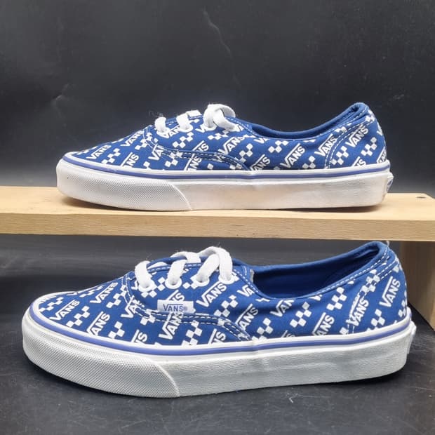 반스 어센틱 로고블루 여성 스니커즈230