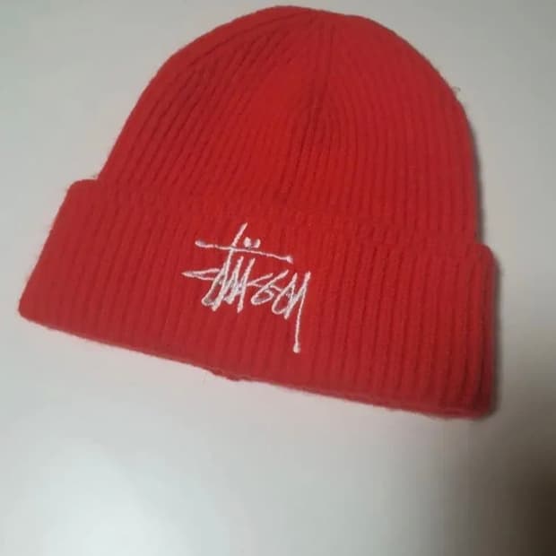 스투시 오렌지 비니