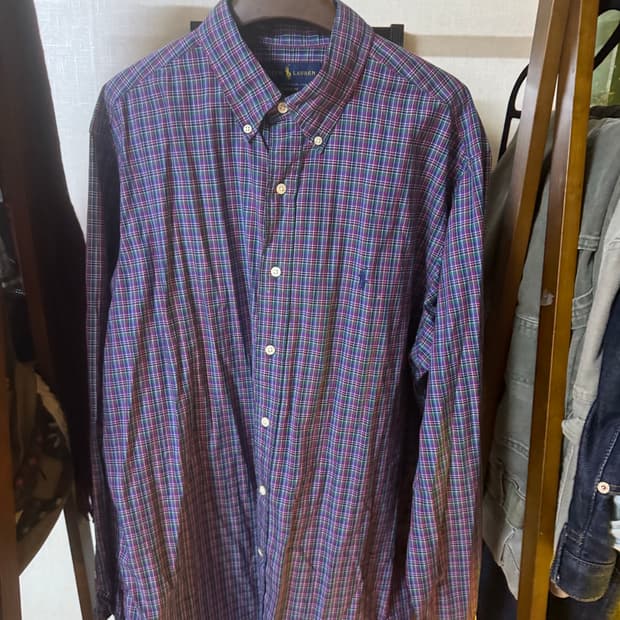 폴로 랄프로렌 클래식핏 체크 셔츠 (XXL/110)