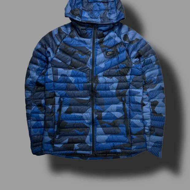 빈티지 나이키 블루카모 경량 패딩 L