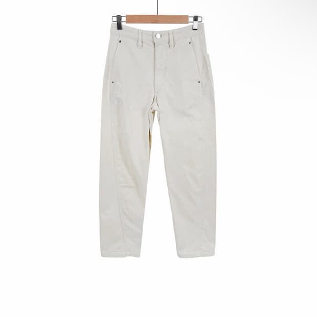 [34] 르메르 여성 파이브 포켓 트위스트 워크웨어 데님 팬츠 아이보리