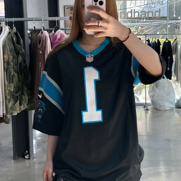 나이키 NFL 캐롤라이나 팬더스 뉴턴 풋볼져지