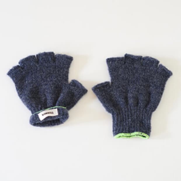 템베아 핑거리스 울 장갑 네이비 새상품