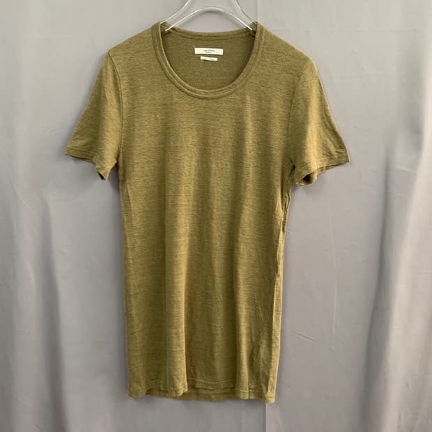 S 이자벨마랑 에뚜왈 린넨 카키 브라운 니트 반팔티