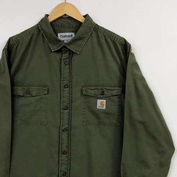 Xxl 칼하트 카키 워크 셔츠