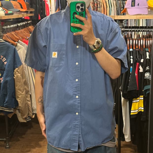 [HI] 칼하트 반팔 셔츠 블루