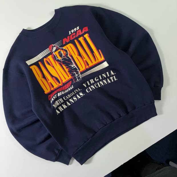 Jansport 잔스포츠 90,s NCAA 챔피언십 네이비 맨투맨