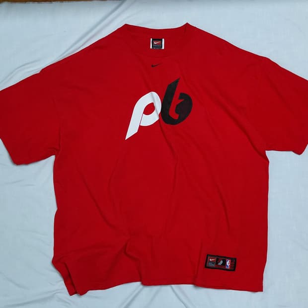 (XXL) 00's 나이키 NBA 포틀랜드 트레일블레이저스 빅로고 티