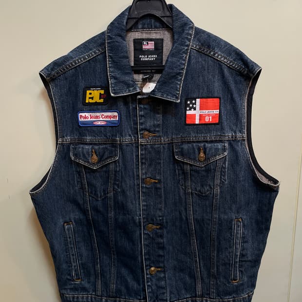 폴로 진스 데님조끼