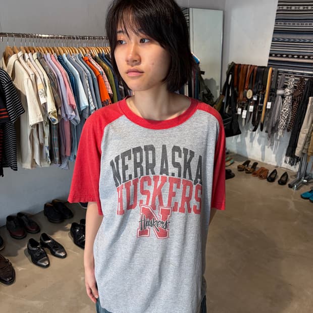 NCAA 래글런 반팔 티셔츠 XL
