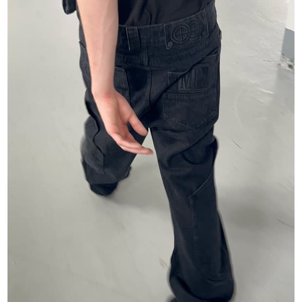 MPa CALF POCKET PANTS (BLACK)  M