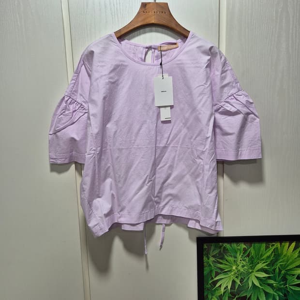 (타임세일)(새상품) 라벤더 퍼프 블라우스