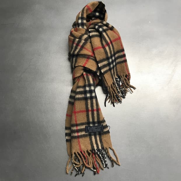 버버리 정품 캐시미어 머플러 베이지