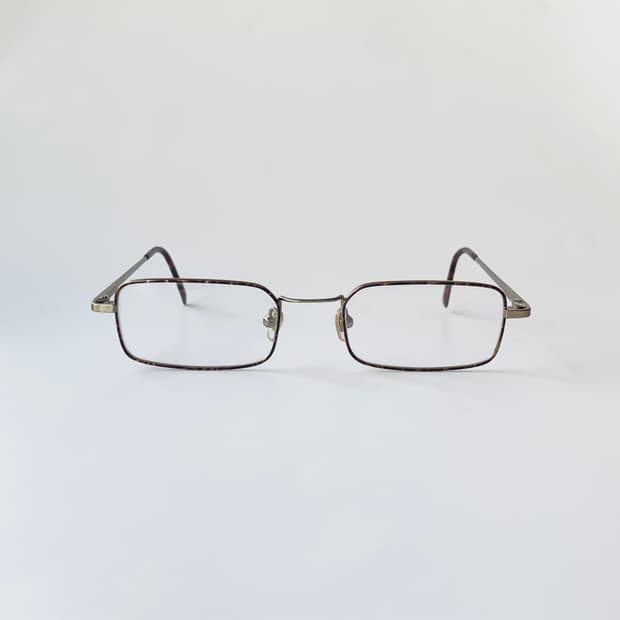 767 데드스탁 픽키 슬림 사각 브라운 메탈 프레임 빈티지안경