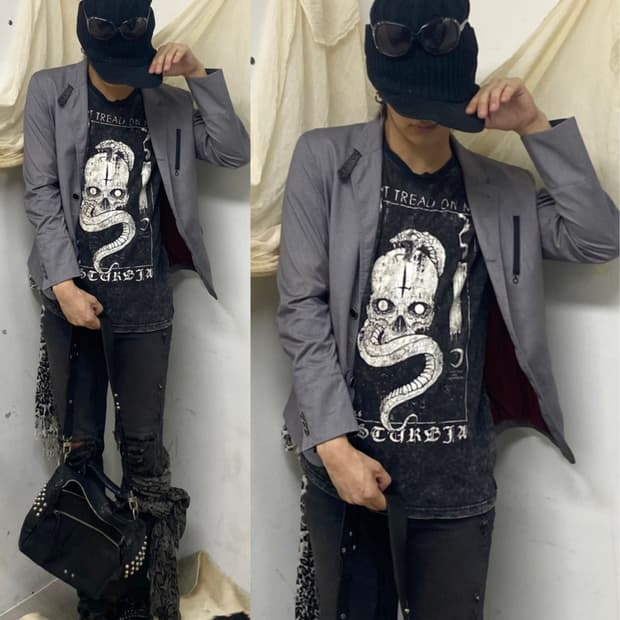 [Nicole Club For Men]00’s Vkei Neck Buck